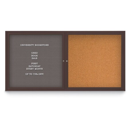 United Visual Products Corkboard, 42"x32", Cloud/Gold UV4035PLUS-GOLD-CLOUD